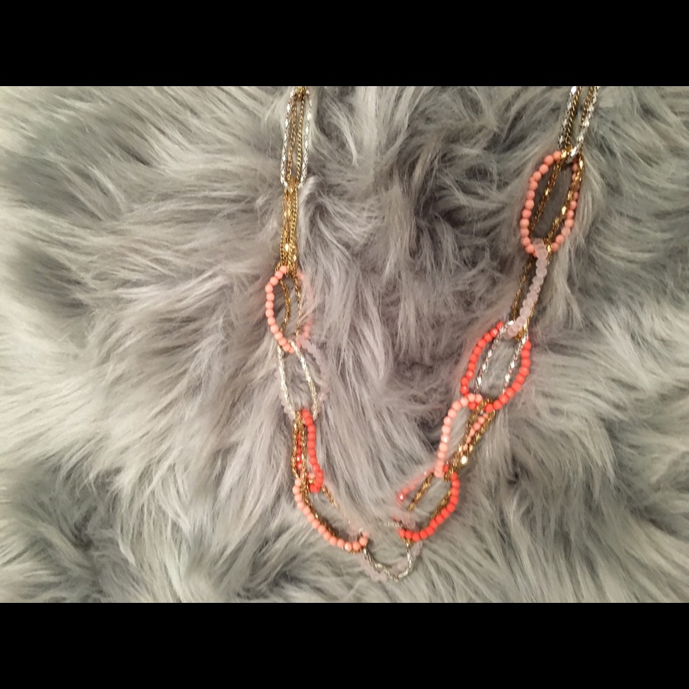Necklace peach and gold